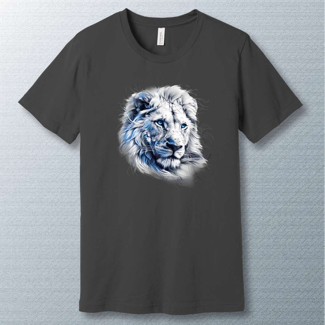 Blue & White lion - T-shirt