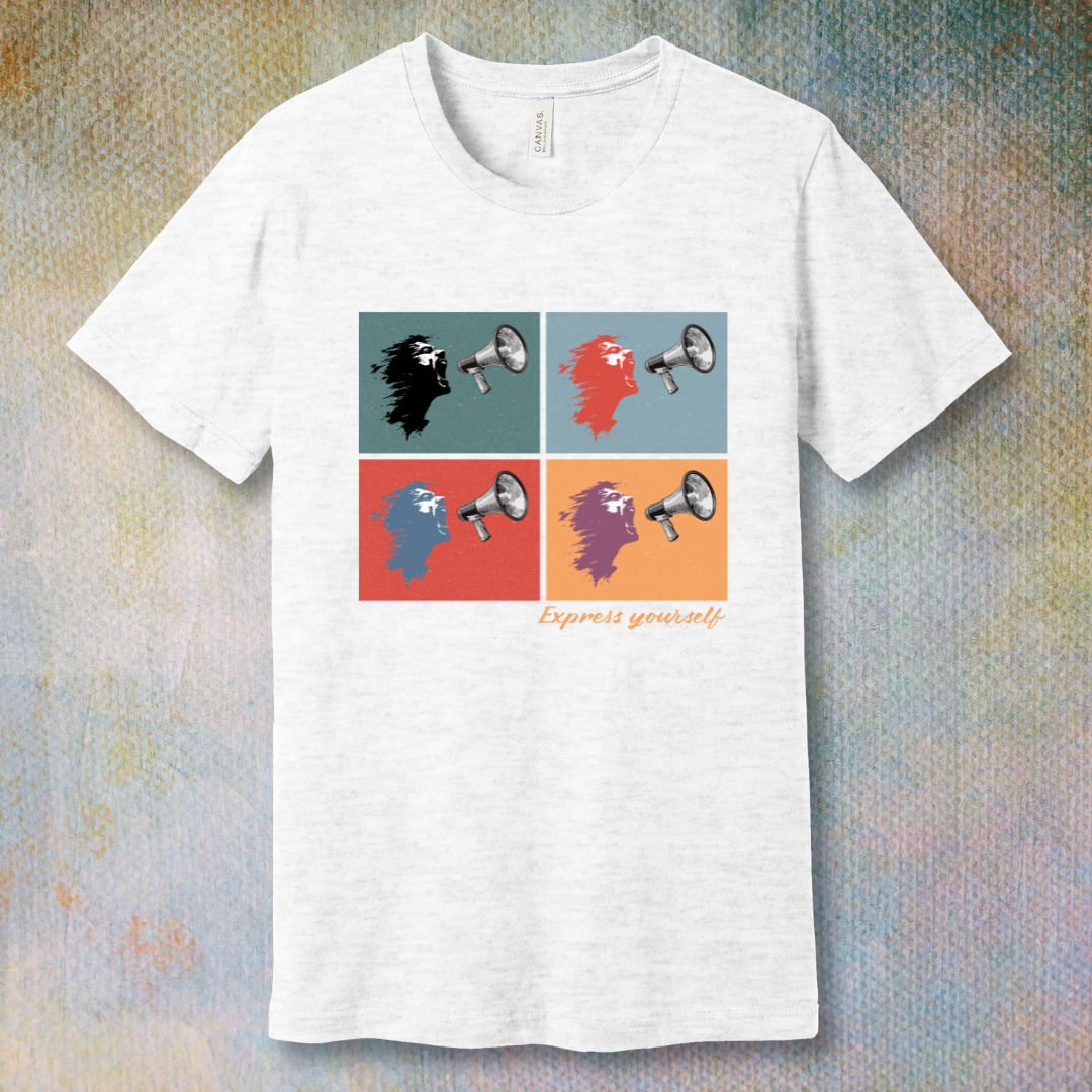 Express Yourself – Pop Art Megaphone T-Shirt