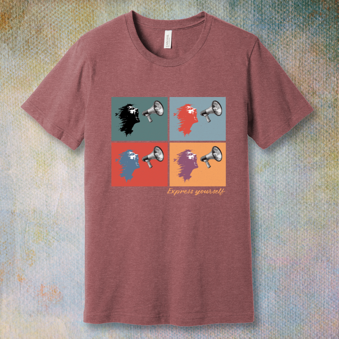 Express Yourself – Pop Art Megaphone T-Shirt