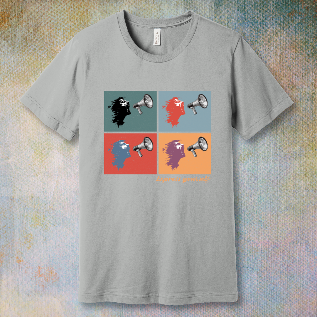 Express Yourself – Pop Art Megaphone T-Shirt