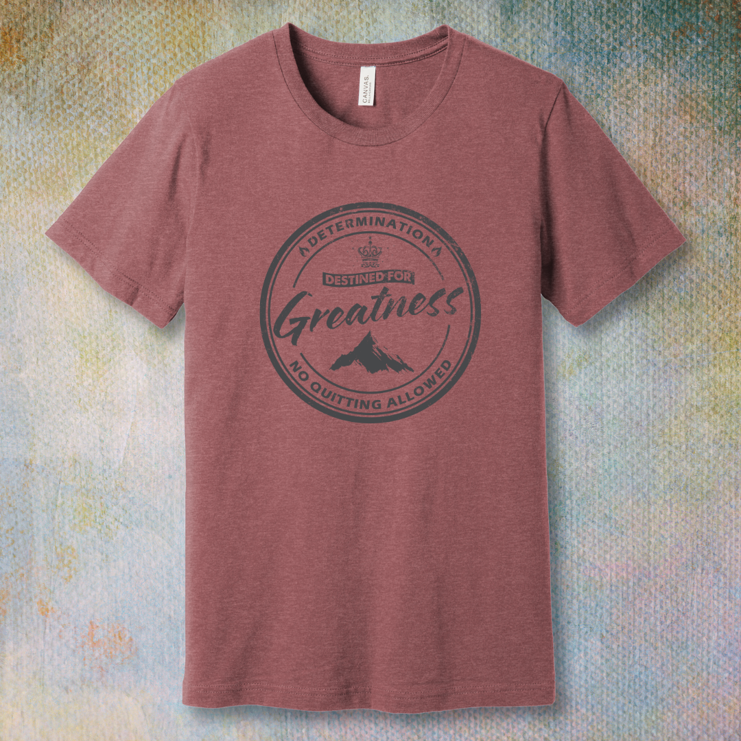 Destined for Greatness (grey logo) - T-shirt