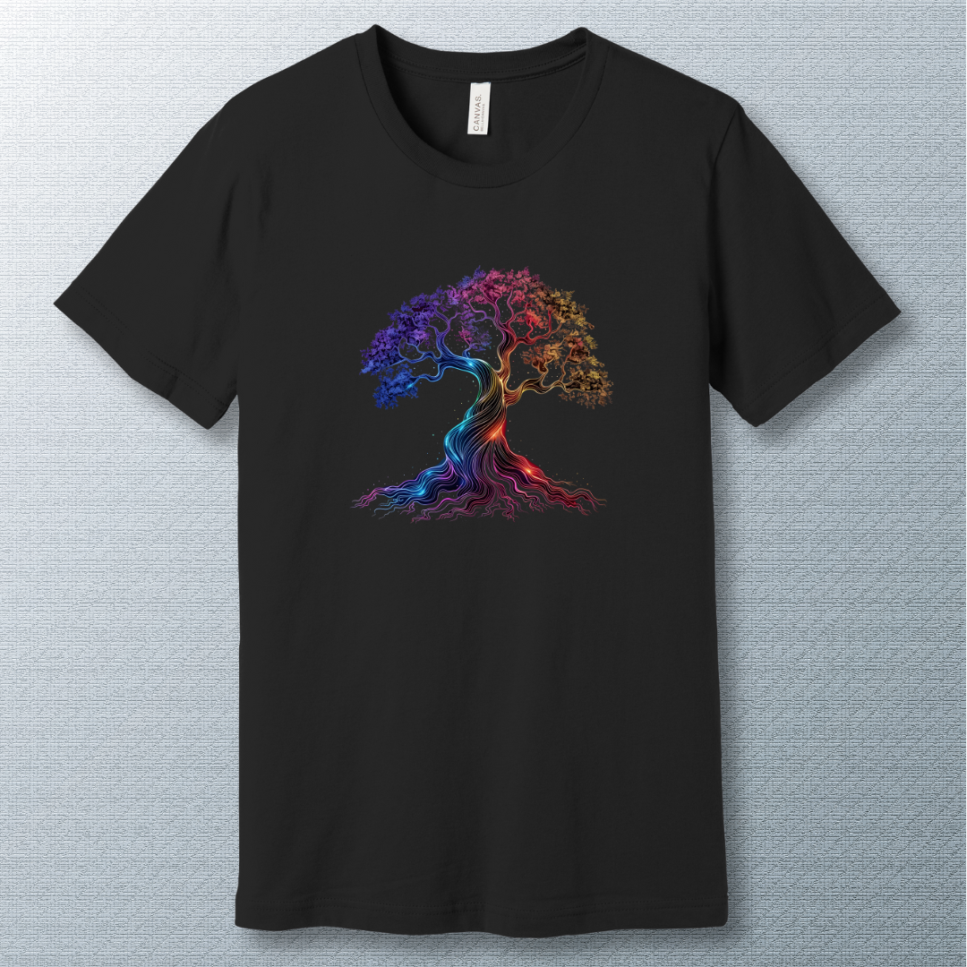 Neon lights tree - T-shirt