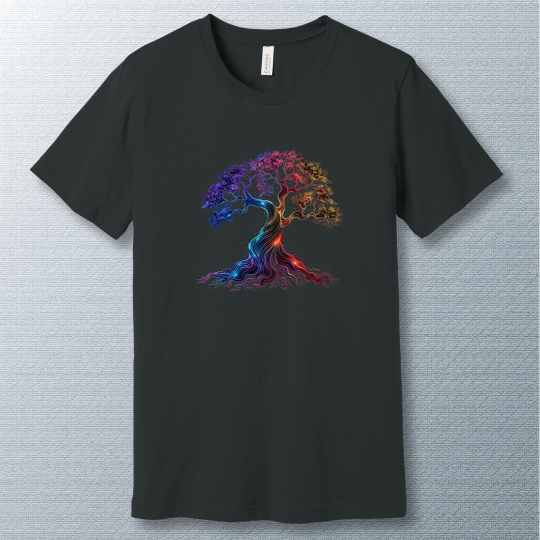 Neon lights tree - T-shirt