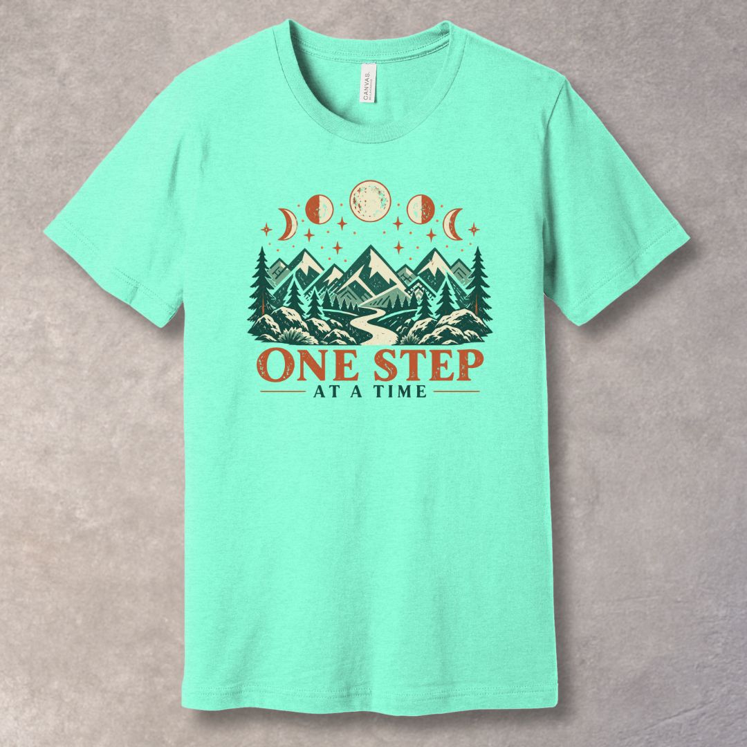 One Step at a Time T-Shirt – Progress Graphic Tee