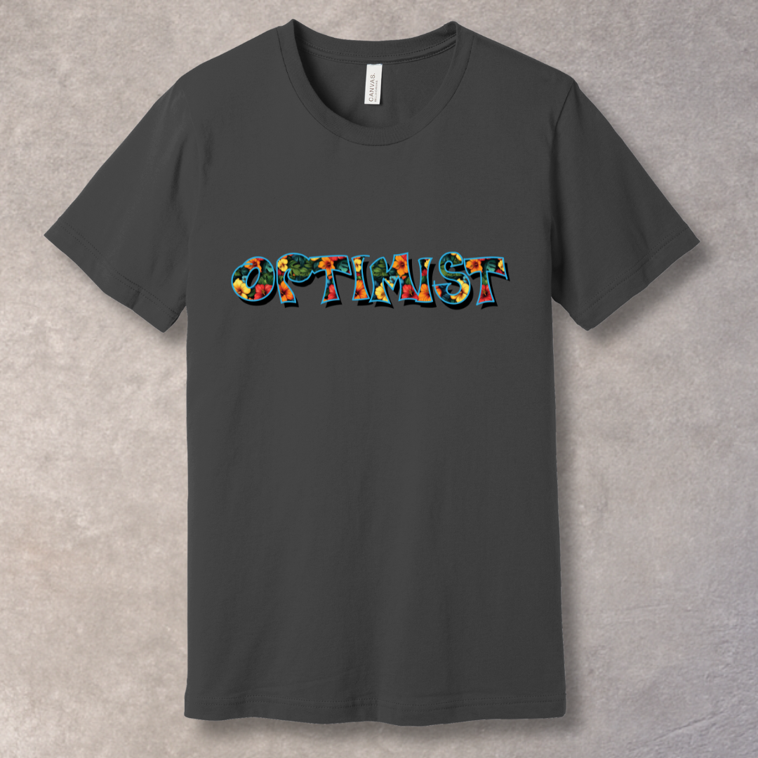 Optimist - Floral T-Shirt for Positive Vibes