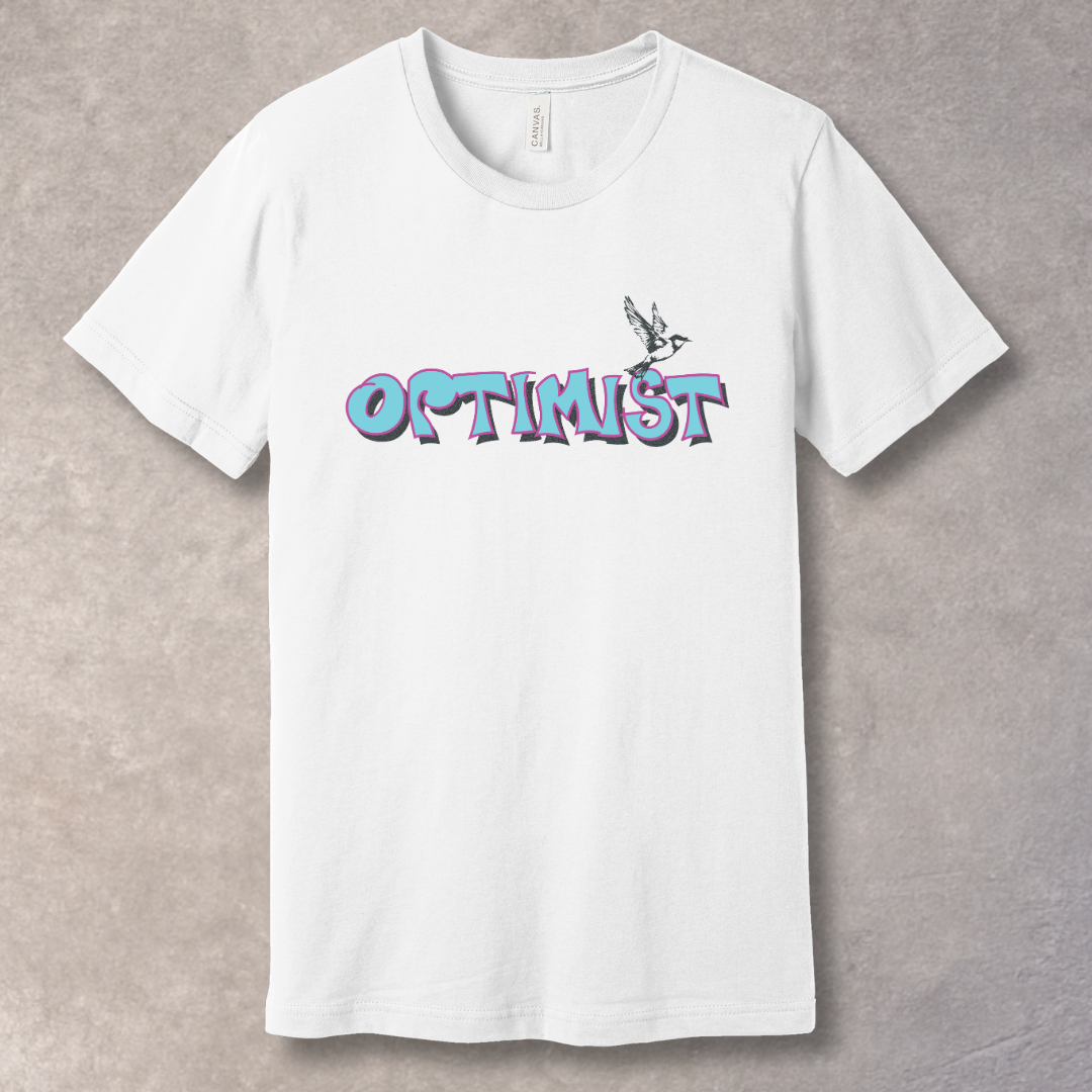 Optimist - Uplifting Graphic T-shirt, image size:1080x1080