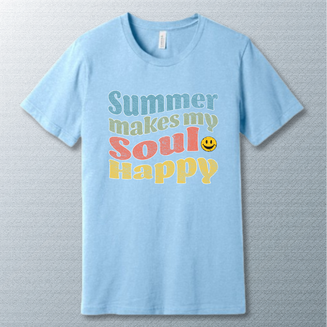 Summer Makes My Soul Happy – Retro Color Edition Tee