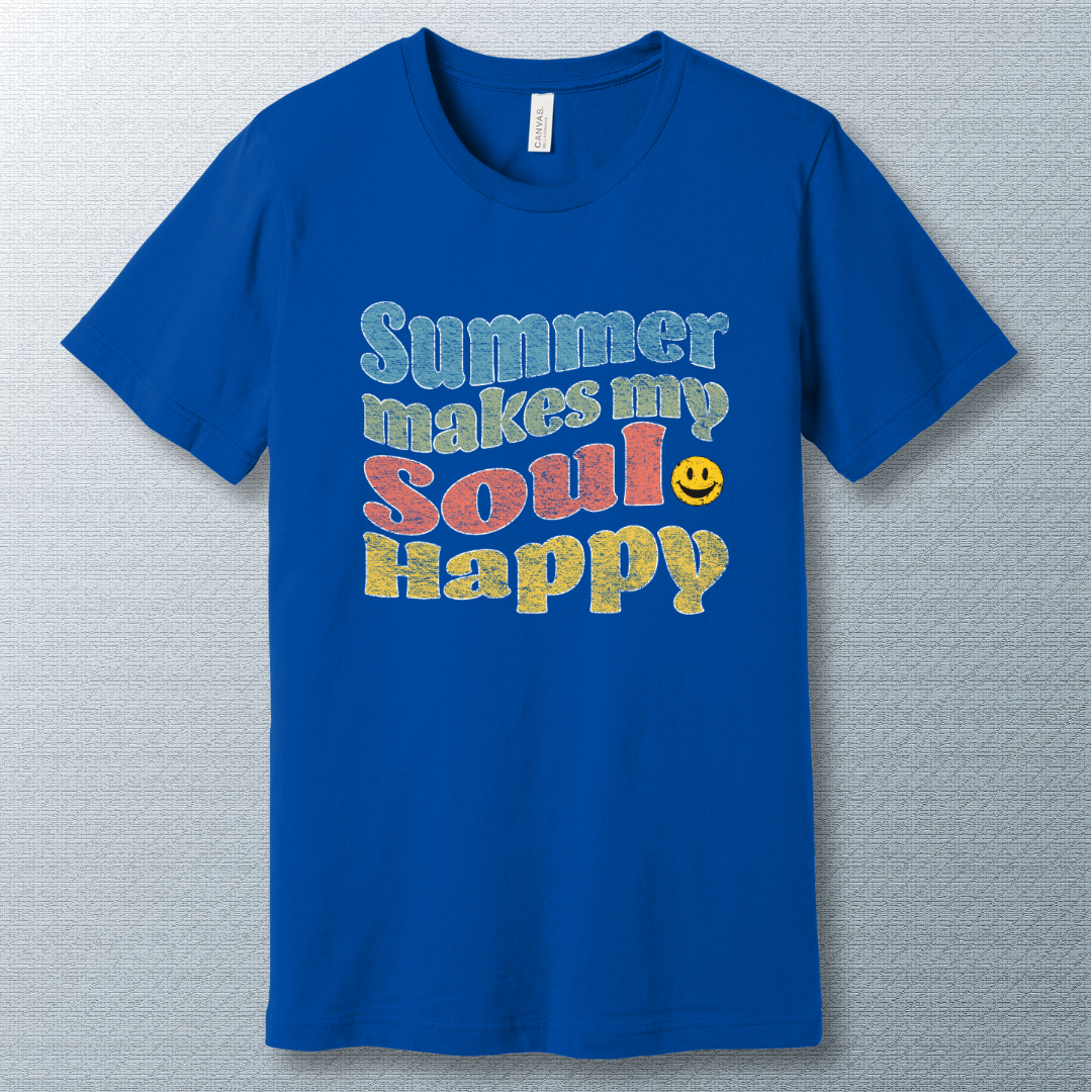 Summer Makes My Soul Happy – Retro Color Edition Tee