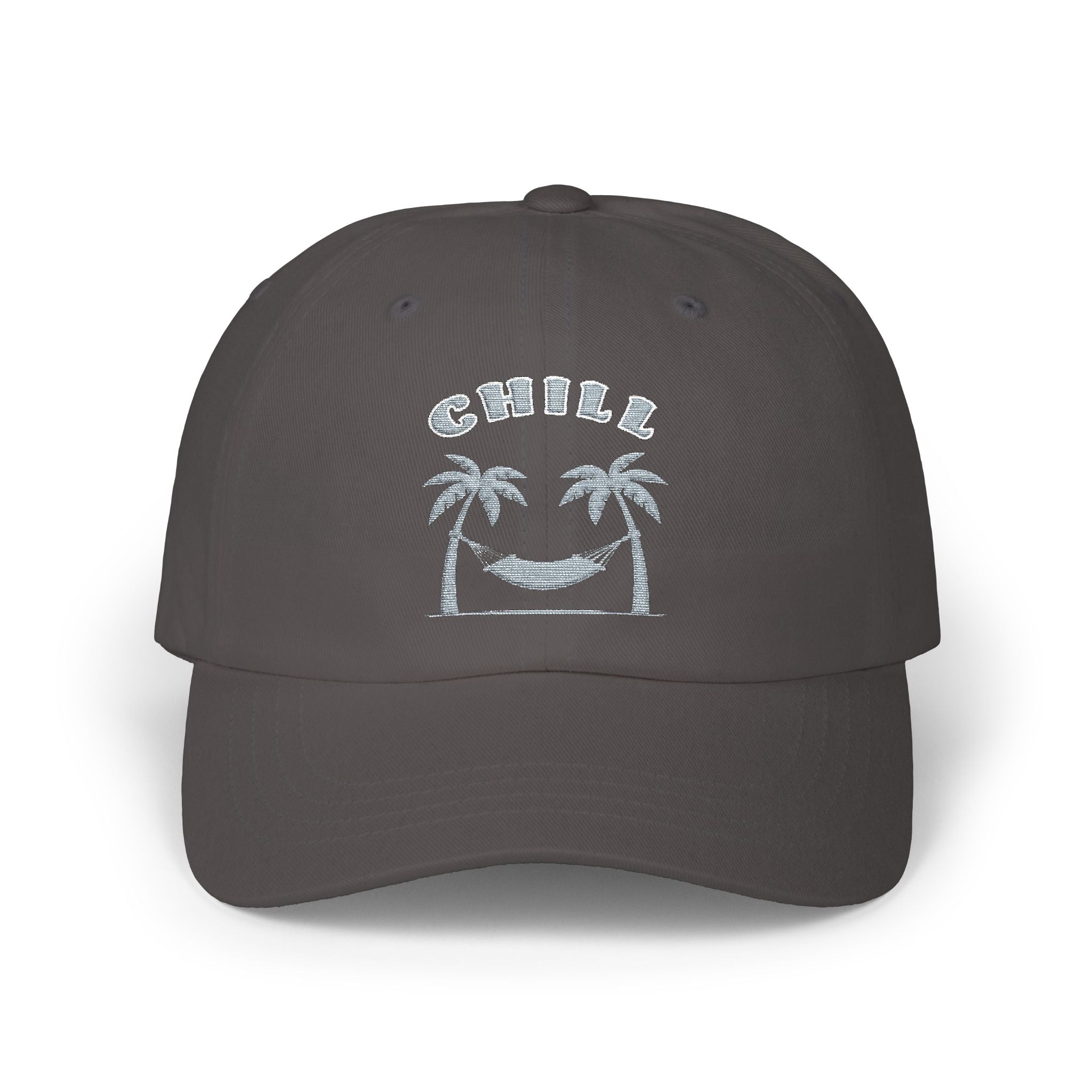 CHILL Hat – Embroidered Palm Tree Hammock Cap