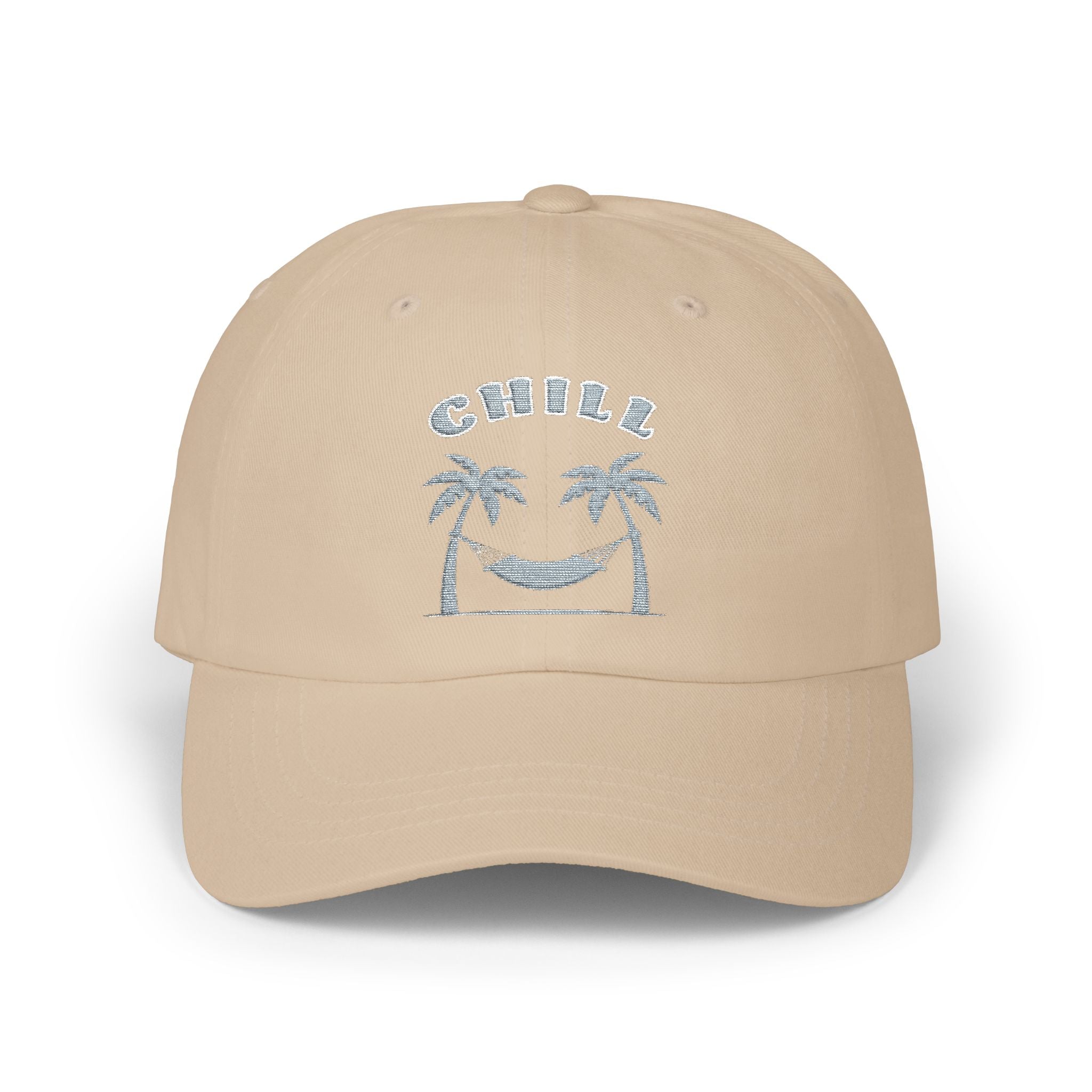 CHILL Hat – Embroidered Palm Tree Hammock Cap