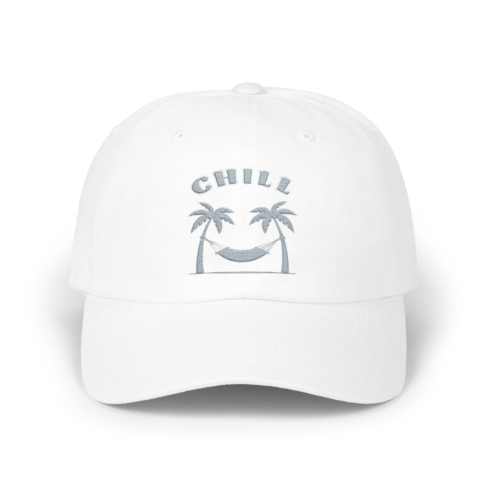 CHILL Hat – Embroidered Palm Tree Hammock Cap