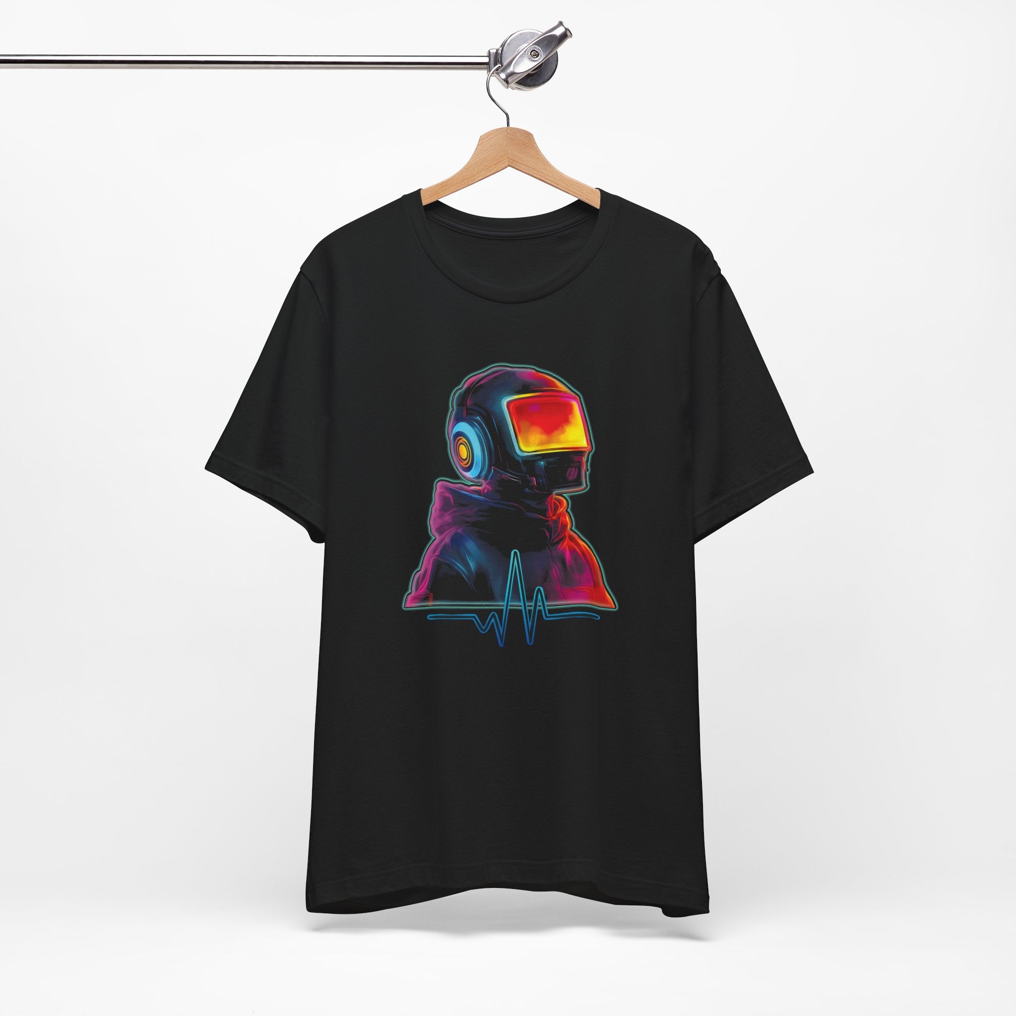 Neon Pulse Futuristic T-Shirt – Cyber Glow Streetwear Tee