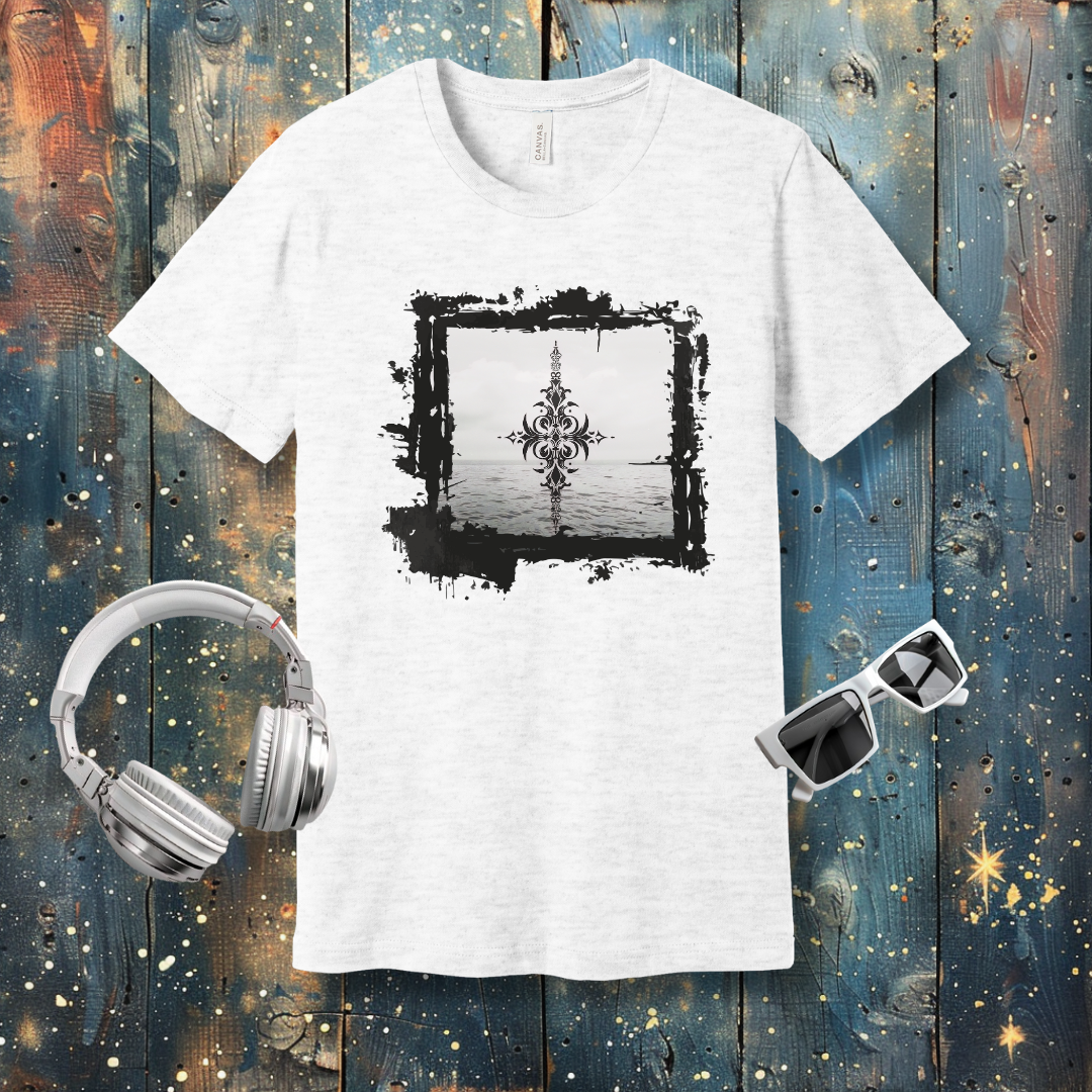 B&W sea art - T-shirt