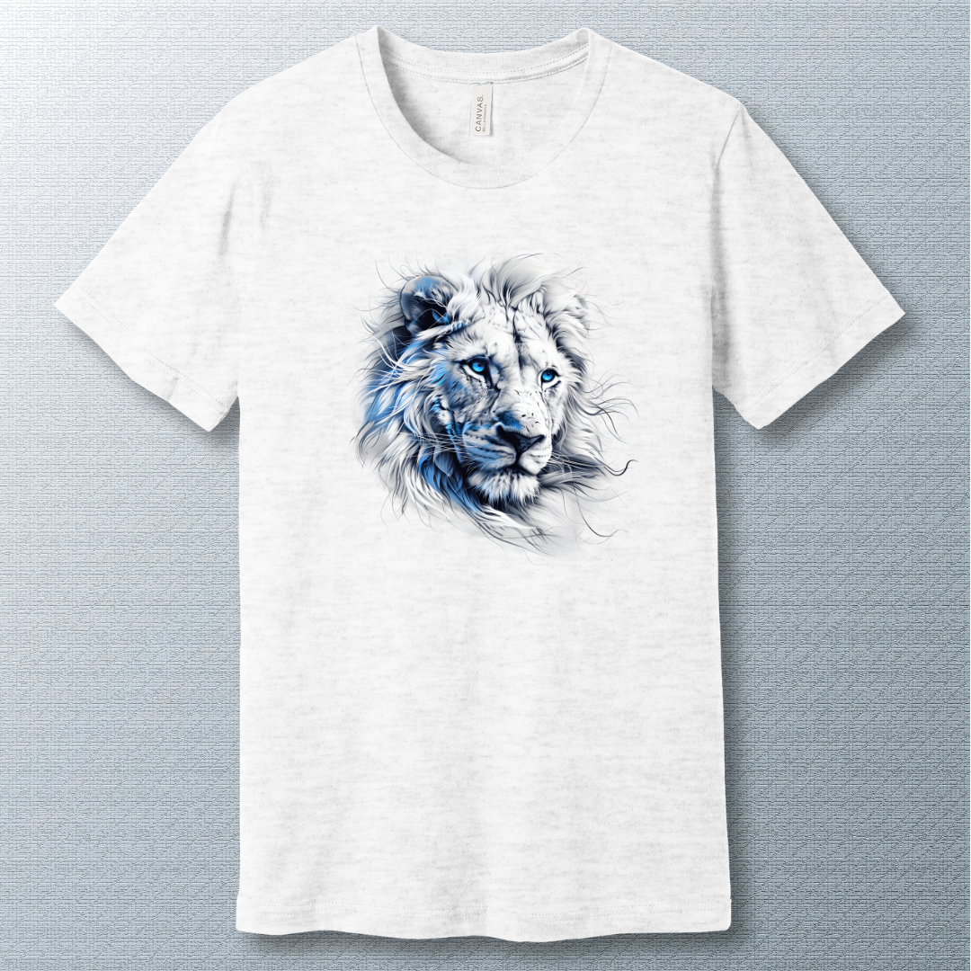 Blue & White lion - T-shirt