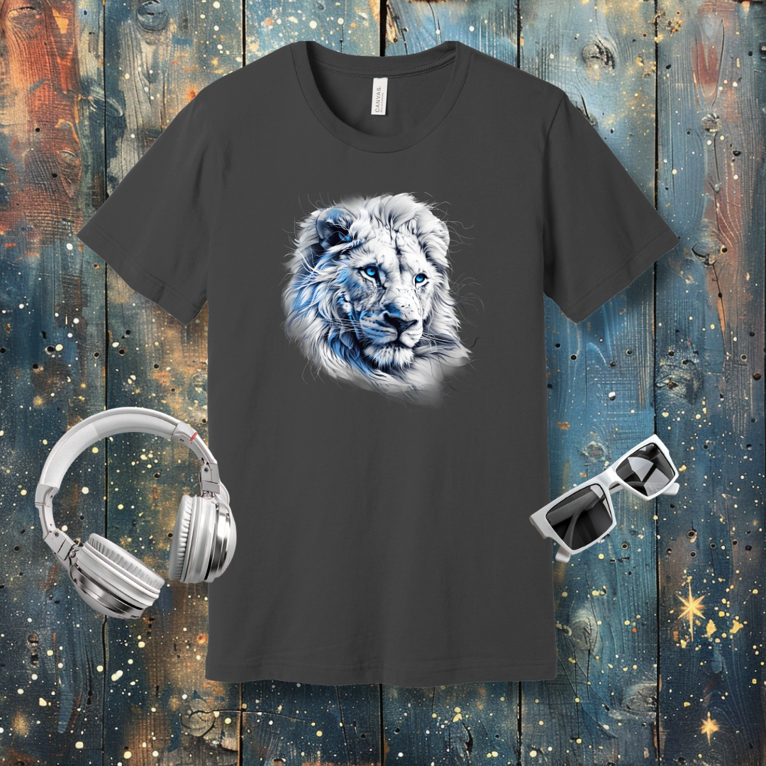 Blue & White lion - T-shirt