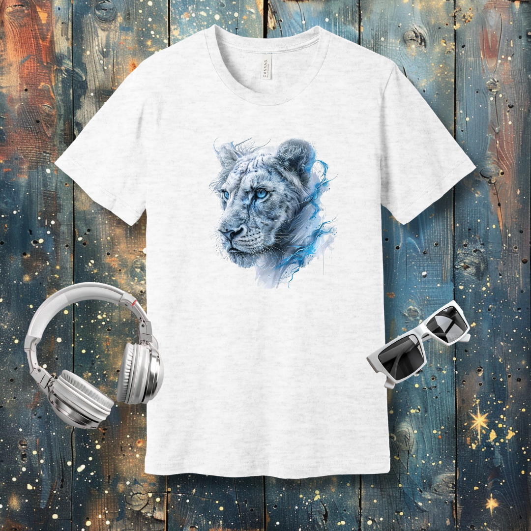 Blue & White lioness - T-shirt