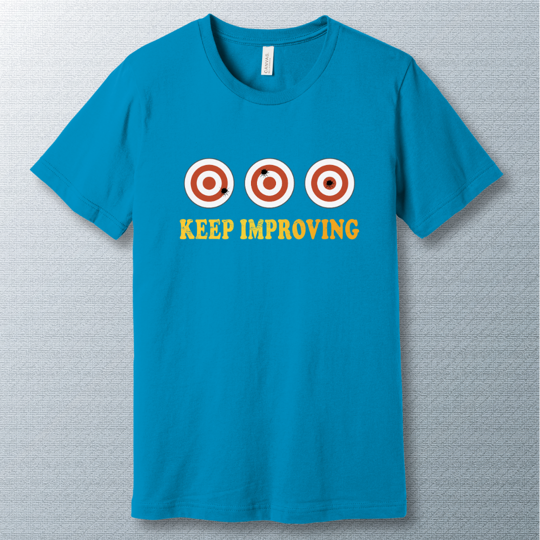 Keep improving - Bullseye - T-shirt