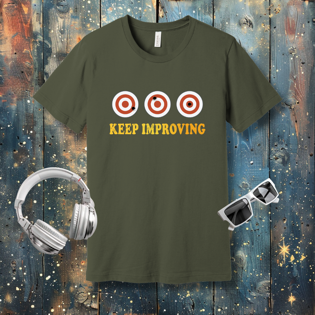 Keep improving - Bullseye - T-shirt