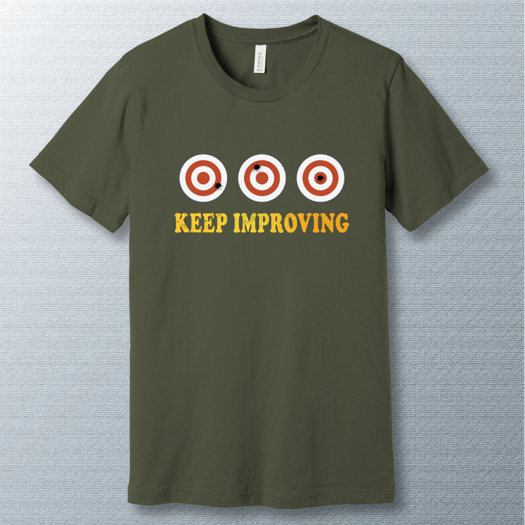 Keep improving - Bullseye - T-shirt
