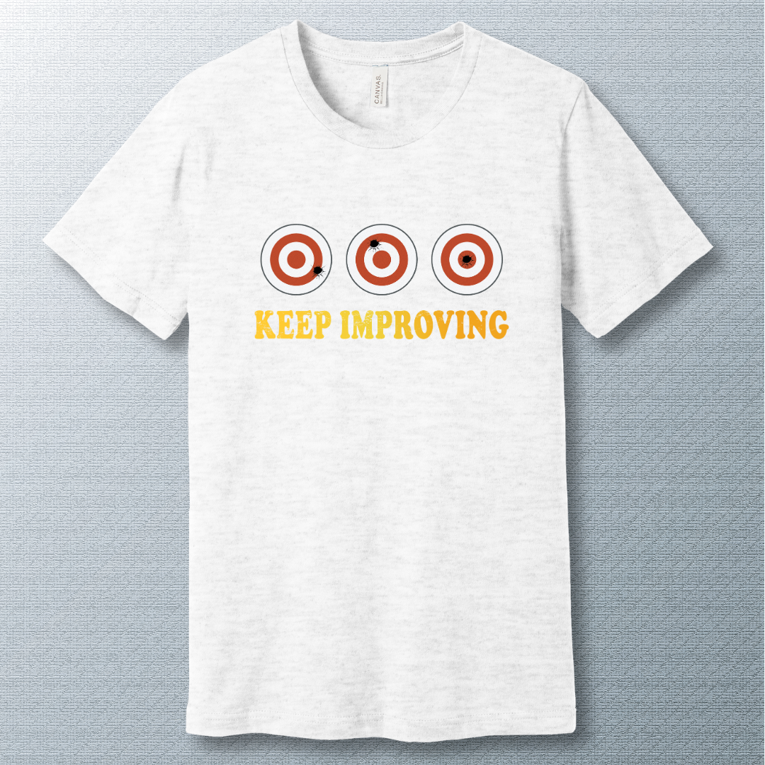 Keep improving - Bullseye - T-shirt