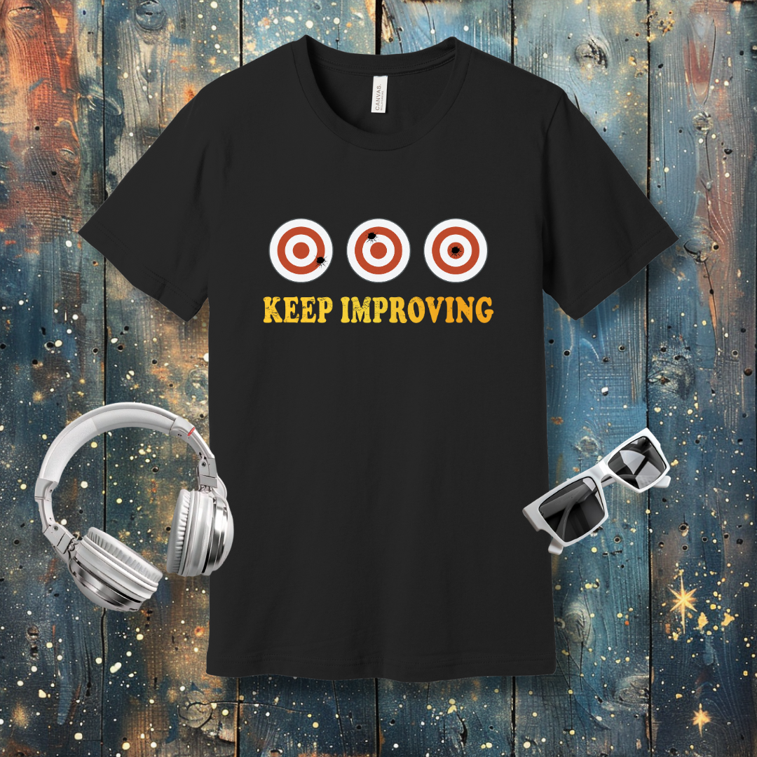 Keep improving - Bullseye - T-shirt