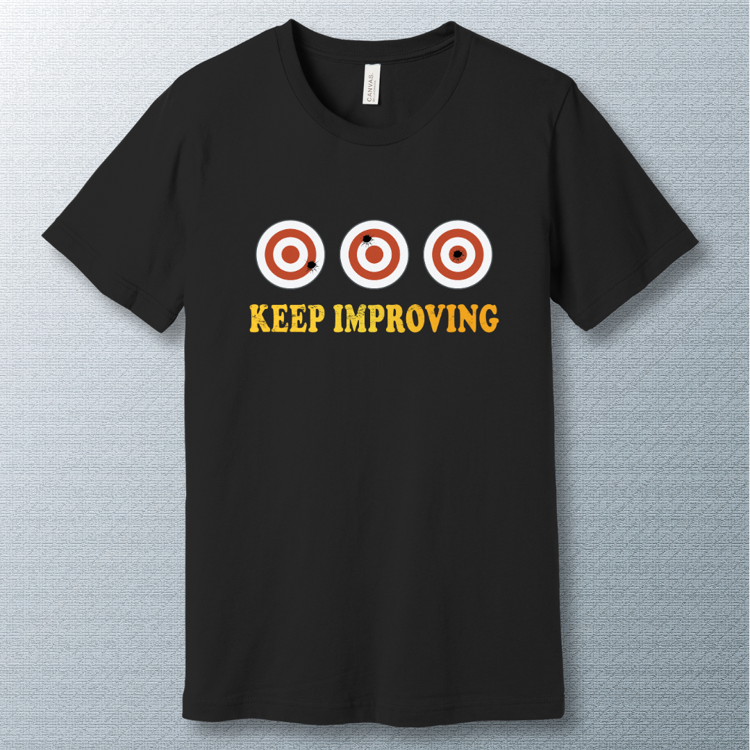 Keep improving - Bullseye - T-shirt