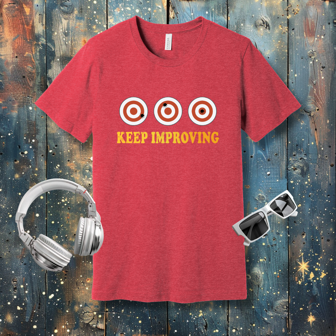 Keep improving - Bullseye - T-shirt