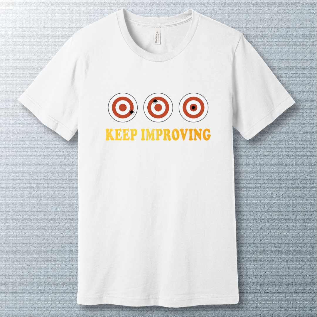 Keep improving - Bullseye - T-shirt