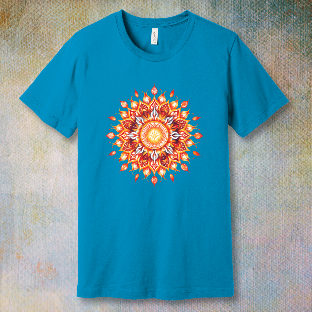 Radiant Mandala-style Sun - T-shirt