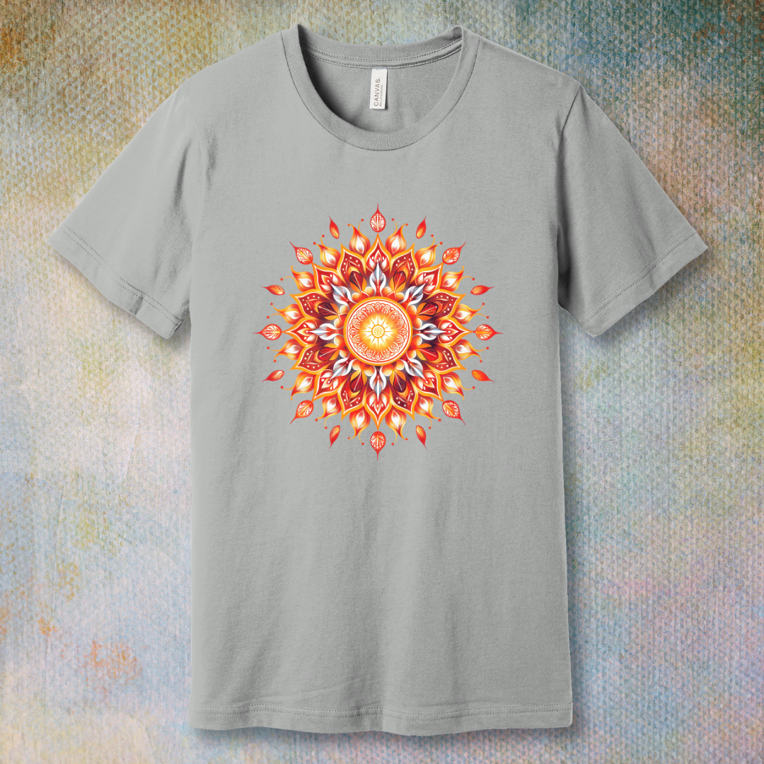 Radiant Mandala-style Sun - T-shirt