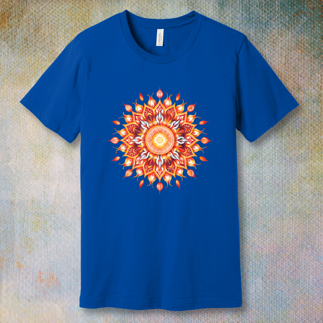 Radiant Mandala-style Sun - T-shirt
