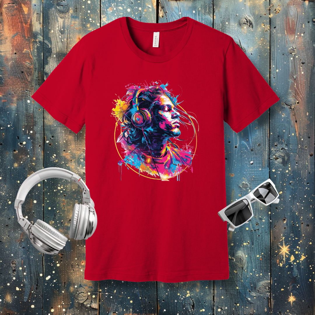 Colorful Music Boy - T-shirt