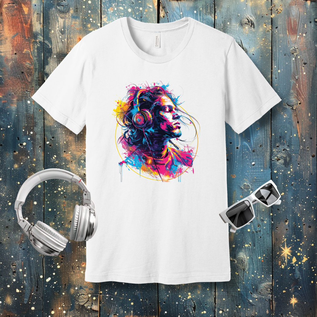 Colorful Music Boy - T-shirt