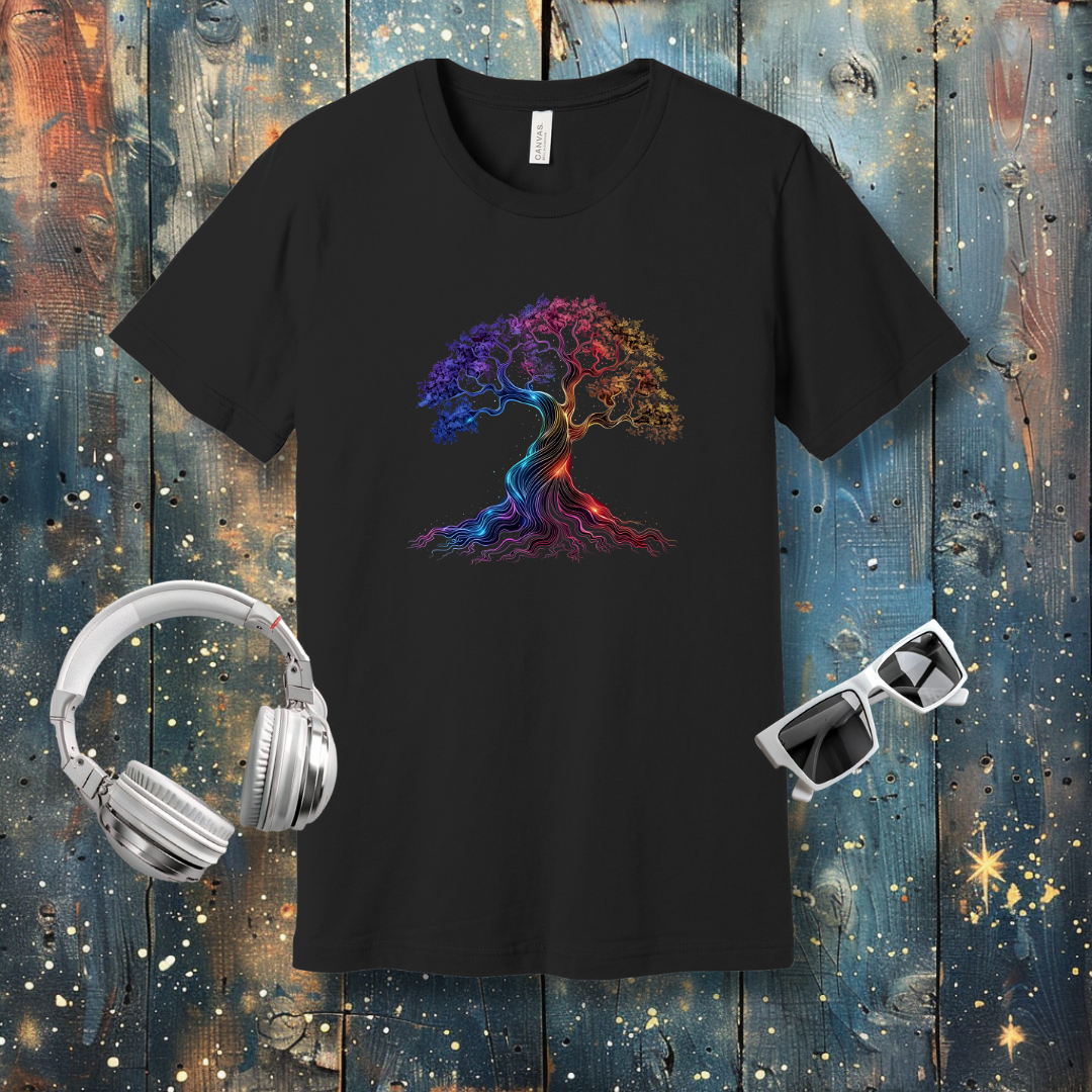 Neon lights tree - T-shirt