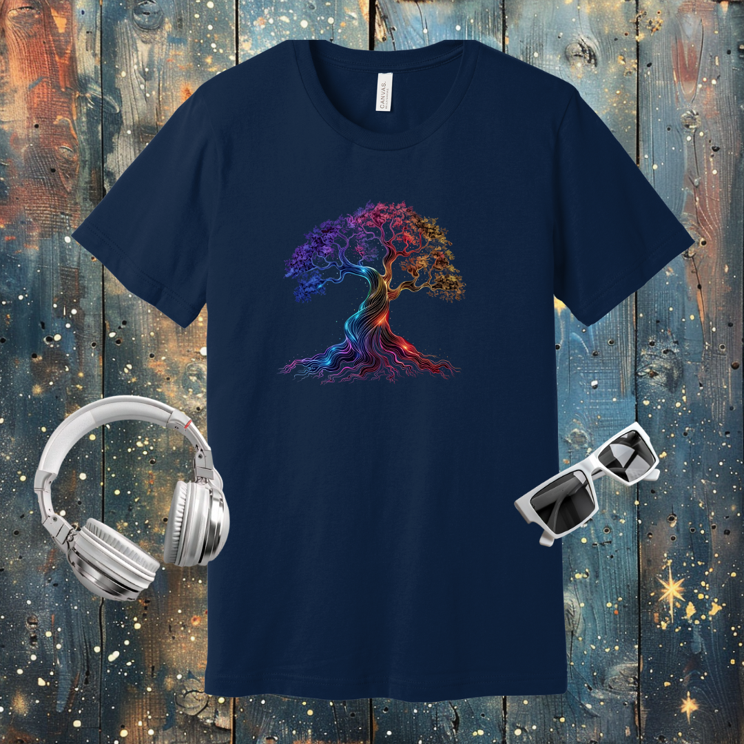 Neon lights tree - T-shirt