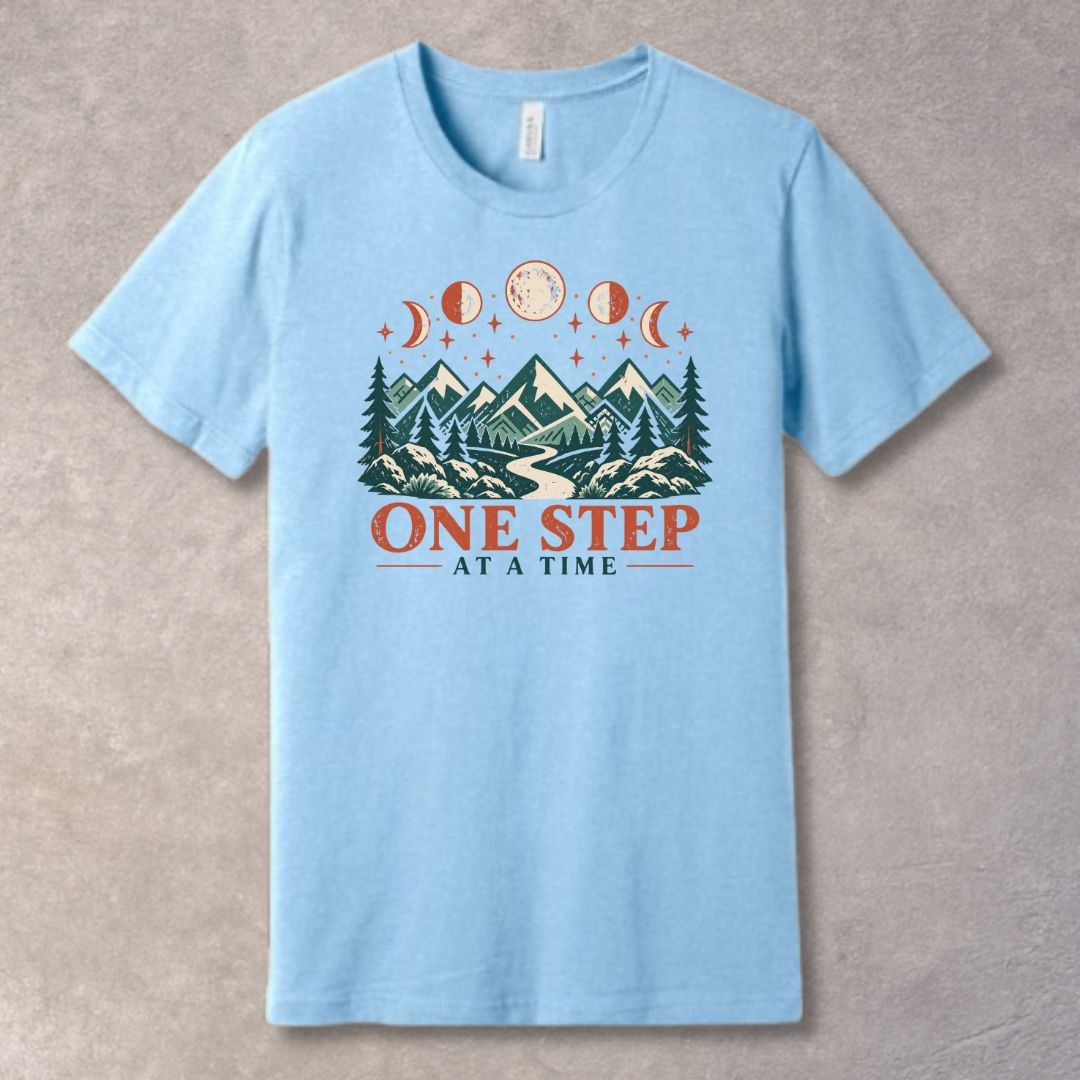 One Step at a Time T-Shirt – Progress Graphic Tee