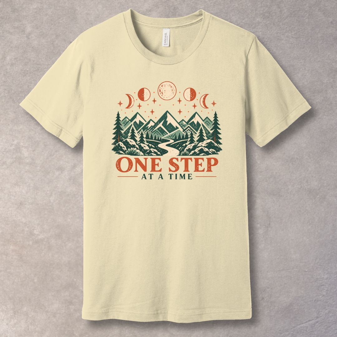 One Step at a Time T-Shirt – Progress Graphic Tee