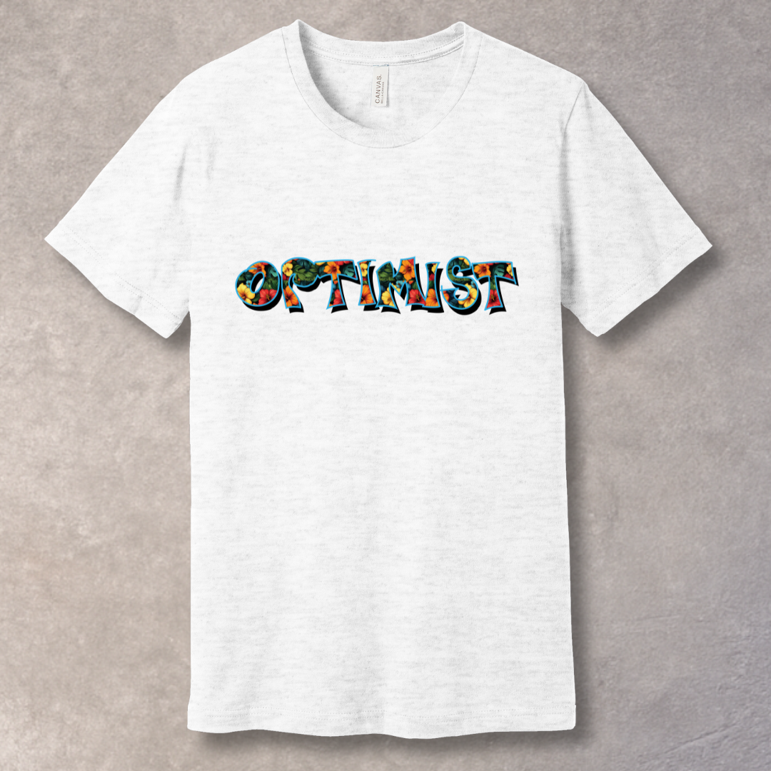 Optimist - Floral T-Shirt for Positive Vibes
