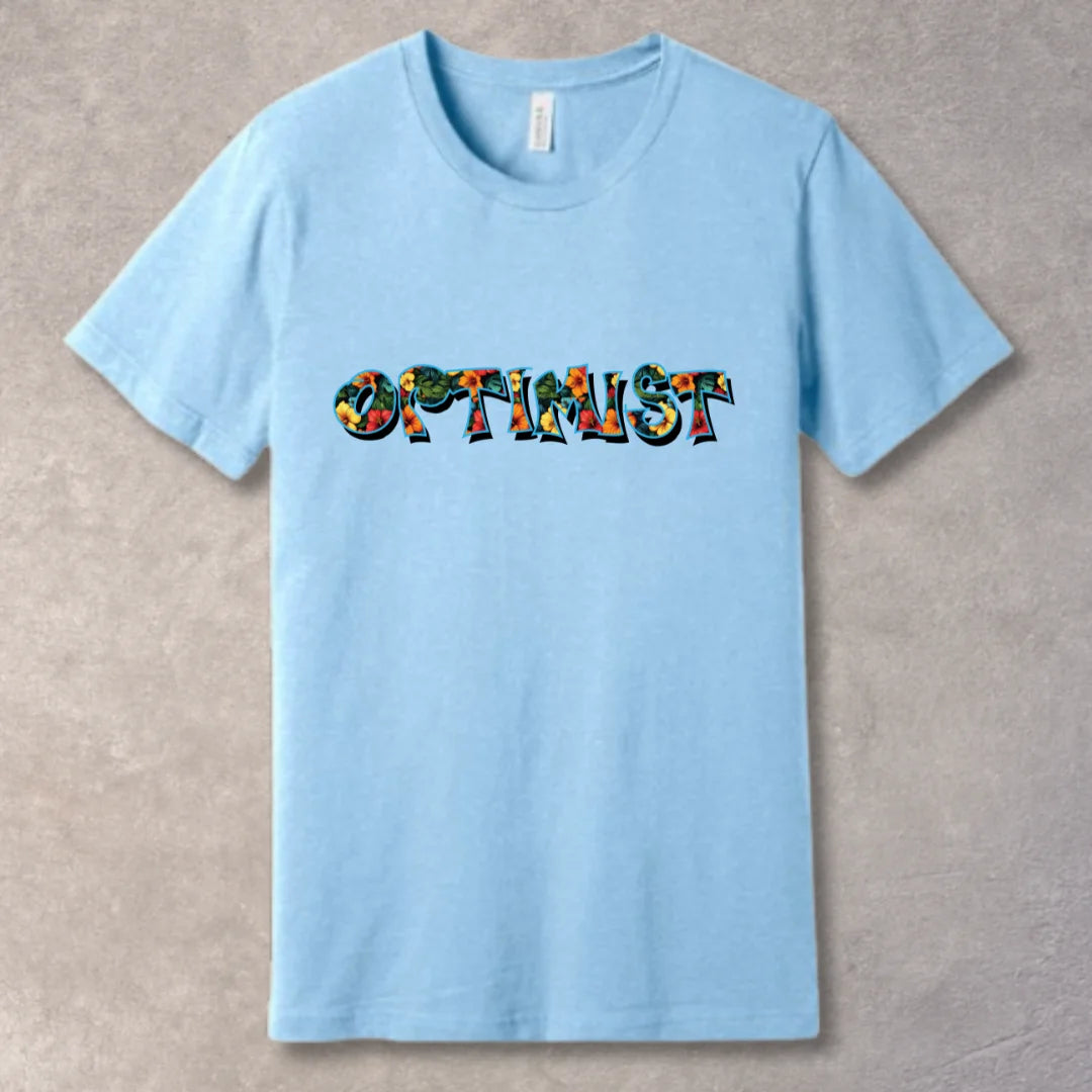 Optimist - Floral T-Shirt for Positive Vibes