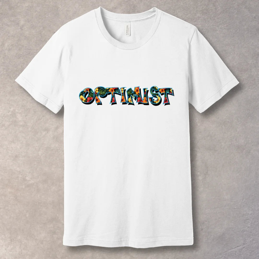 Optimist - Floral T-Shirt for Positive Vibes