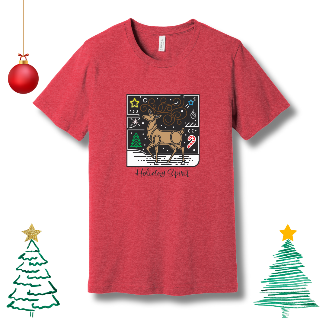 Christmas Reindeer Art - T-shirt