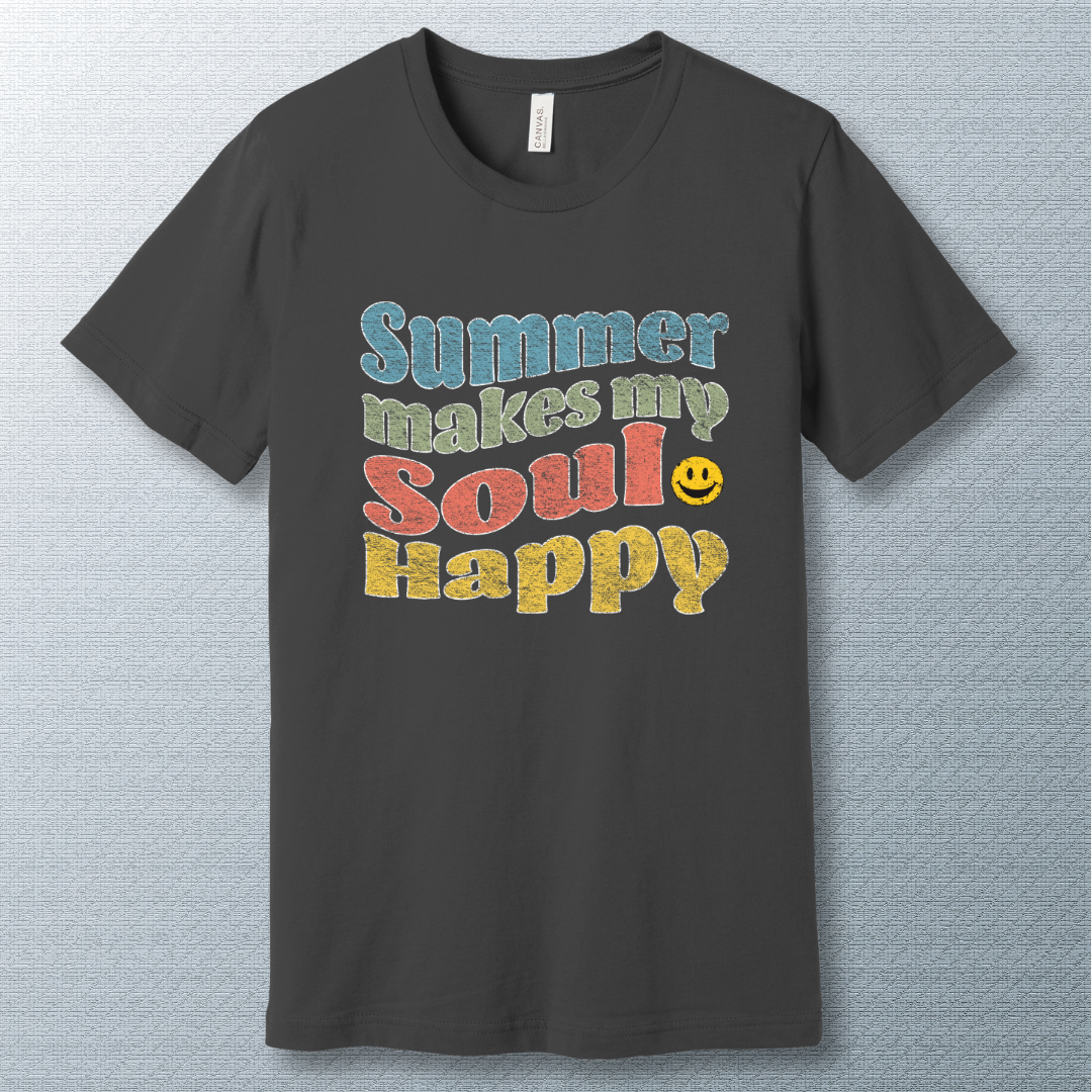 Summer Makes My Soul Happy – Retro Color Edition Tee