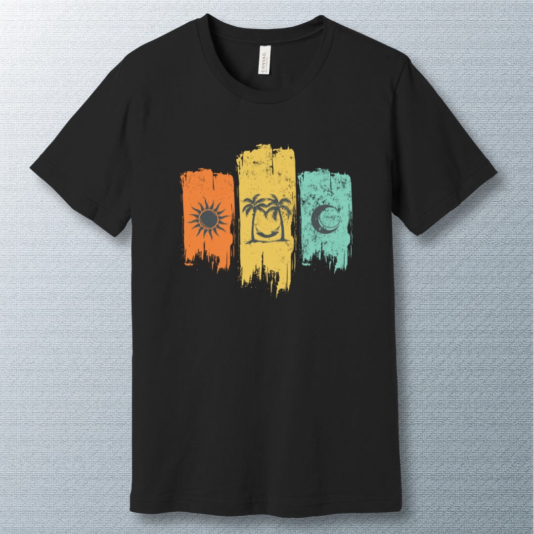 Summer Days T-Shirt | Sun, Hammock & Moon Graphic Tee