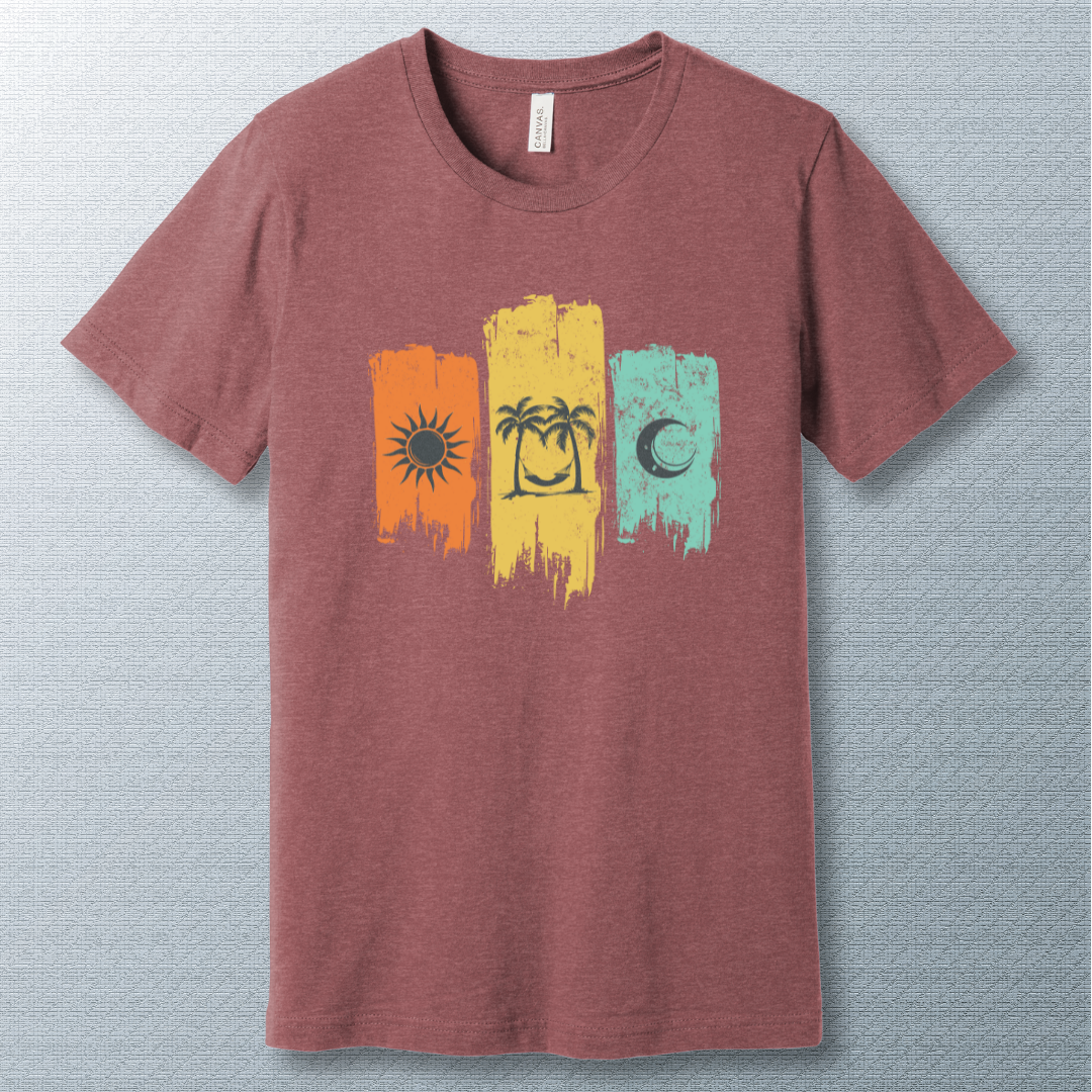 Summer Days T-Shirt | Sun, Hammock & Moon Graphic Tee