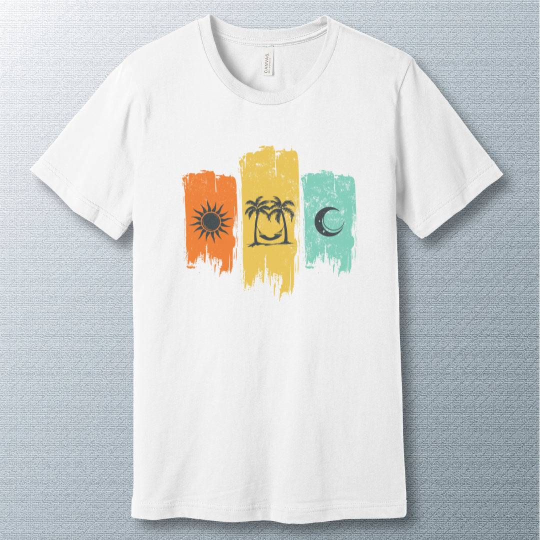 Summer Days T-Shirt | Sun, Hammock & Moon Graphic Tee
