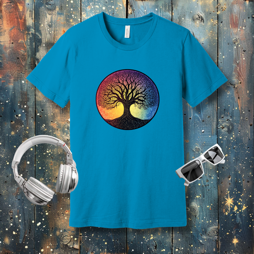 Tree of Life colorful background - T-shirt