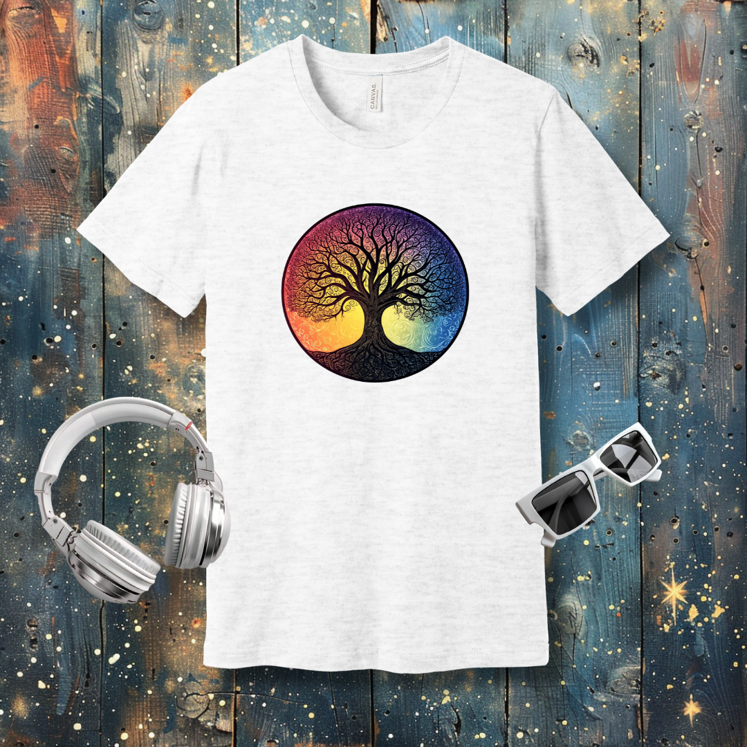 Tree of Life colorful background - T-shirt