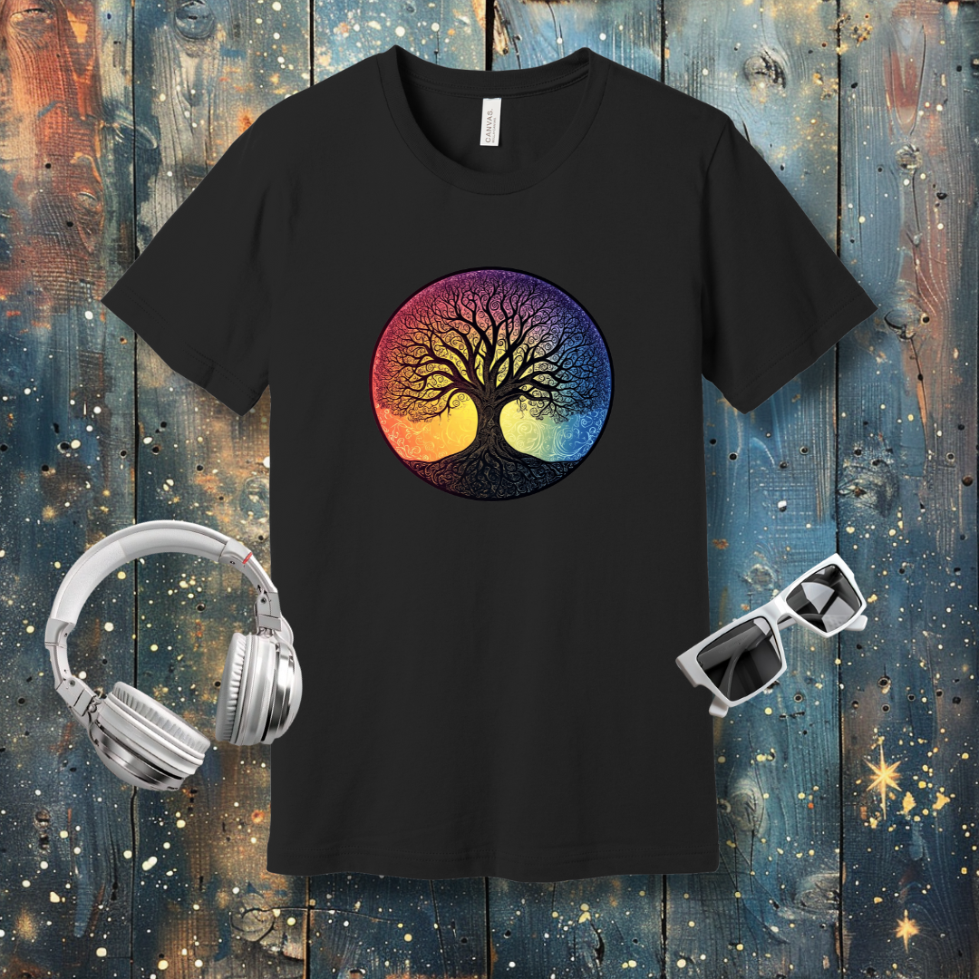 Tree of Life colorful background - T-shirt