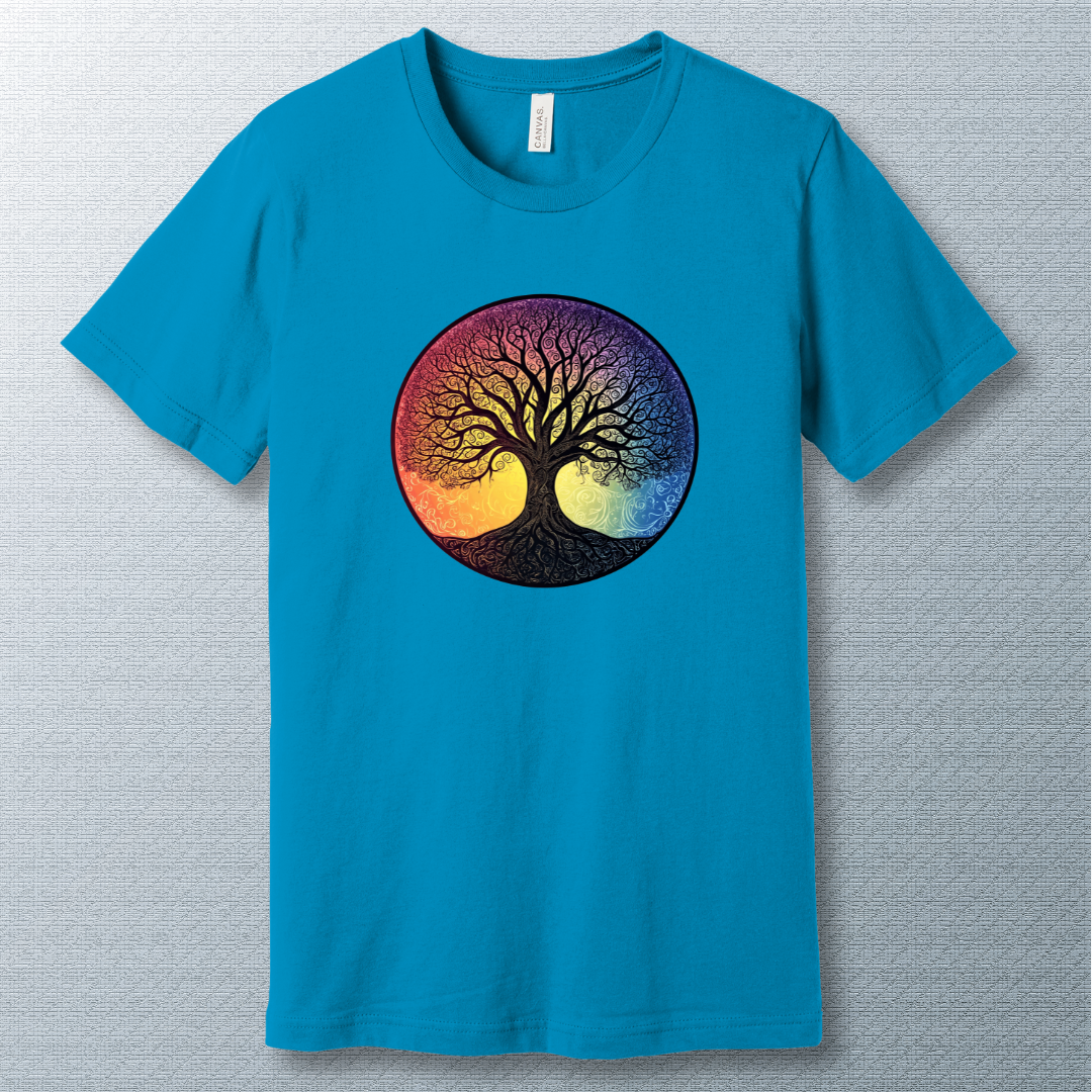 Tree of Life colorful background - T-shirt